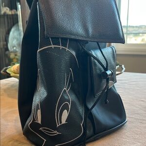 Warner Bros. Black Backpack with Cartoon Character